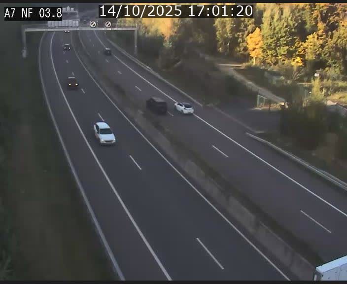 Webcam autoroute A7 au Luxembourg à la sortie du Tunnel Stafelter vers le Nord