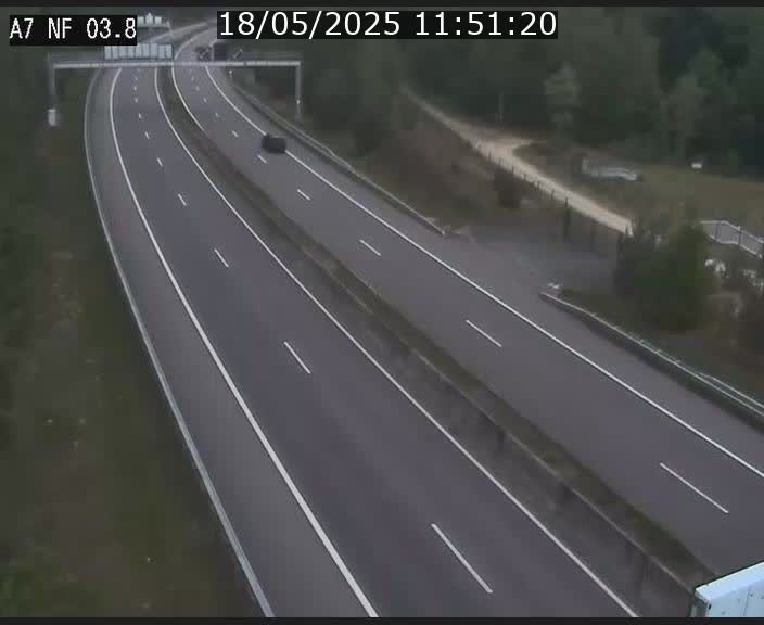Webcam autoroute A7 au Luxembourg à la sortie du Tunnel Stafelter vers le Nord
