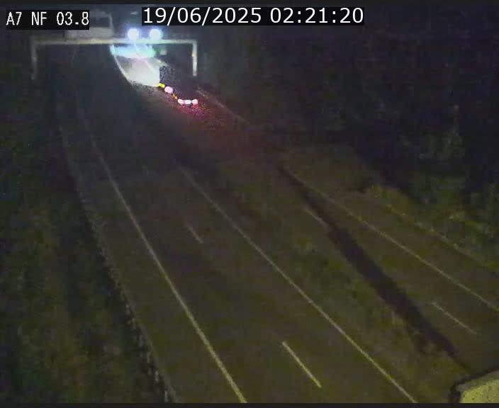 Webcam autoroute A7 au Luxembourg à la sortie du Tunnel Stafelter vers le Nord