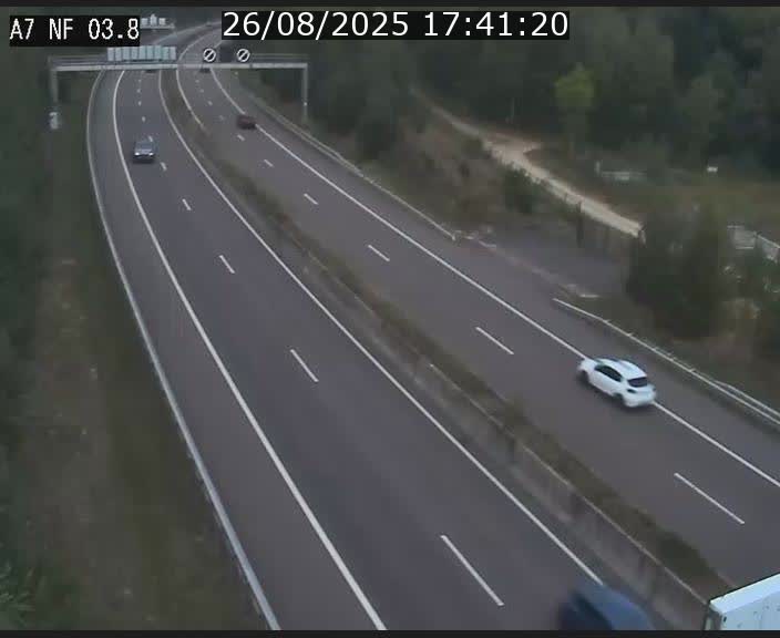 Webcam autoroute A7 au Luxembourg à la sortie du Tunnel Stafelter vers le Nord