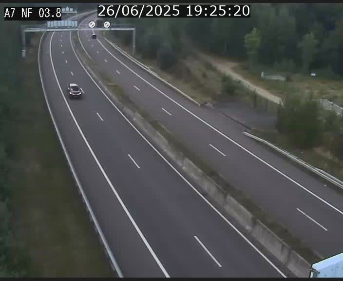 Webcam autoroute A7 au Luxembourg à la sortie du Tunnel Stafelter vers le Nord