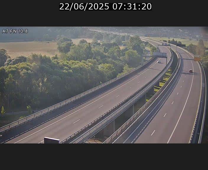 Caméra trafic Luxembourg - A7, Tunnel Gousselerbierg, sortie sud, direction rond-point Lorentzweiler (BK 10.8)