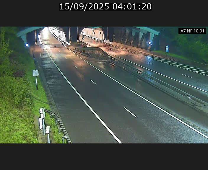 Caméra trafic Luxembourg - A7, Tunnel Gousselerbierg, entrée sud, direction Mersch