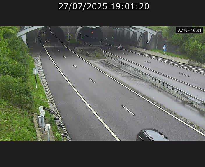 Caméra trafic Luxembourg - A7, Tunnel Gousselerbierg, entrée sud, direction Mersch
