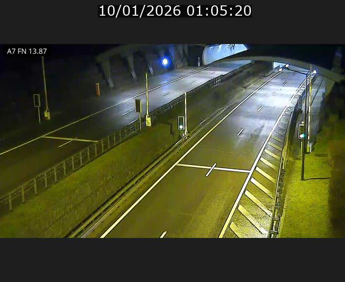 Caméra trafic Luxembourg - A7, Tunnel Gousselerbierg, entrée nord, direction Lorentzweiler