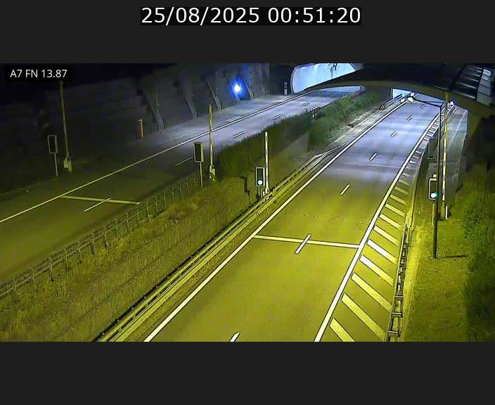 Caméra trafic Luxembourg - A7, Tunnel Gousselerbierg, entrée nord, direction Lorentzweiler