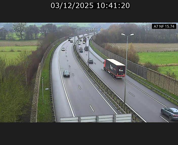 Caméra trafic Luxembourg - A7, Tunnel Mersch, entrée nord, direction Lorentzweiler