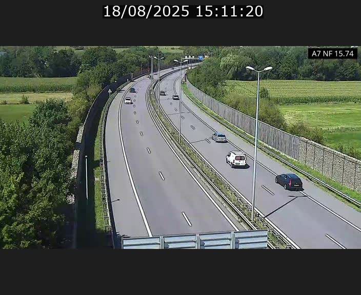 Caméra trafic Luxembourg - A7, Tunnel Mersch, entrée nord, direction Lorentzweiler