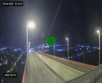 Webcam autoroute sur le périphérique de Bordeaux (A630) au nord de la ville. Caméra située sur le Pont d'Aquitaine.