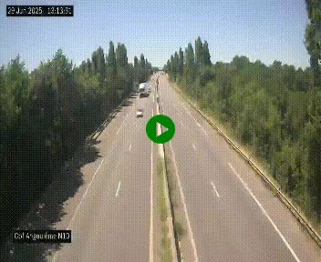 Webcam routière à la fin de la N10, en périphérique ouest d'Angouleme, proche de la jonction avec l'A10