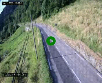 Webcam dans les Pyrénées Atlantique au niveau du col d'Urdos et du fort du Pourtalet sur la N134, en direction du Col et du tunnel du Somport, à 765 mètres d'altitude