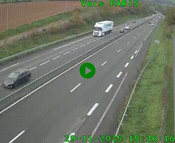 Caméra routière sur l'autoroute A20 à Saint-Hilaire-Bonneval, au sud de Limoges. Vue orientée vers Paris