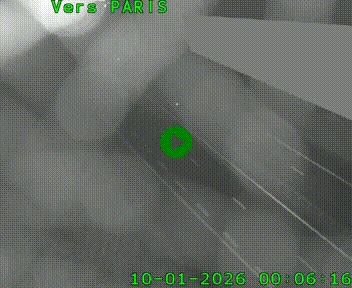 Caméra routière sur l'autoroute A20 à Saint-Pardoux-l'Ortigier, à la jonction avec l'A89. Vue orientée vers Paris