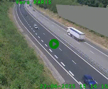 Caméra routière sur l'autoroute A20 à Saint-Pardoux-l'Ortigier, à la jonction avec l'A89. Vue orientée vers Paris