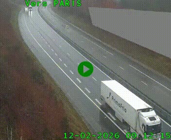 Caméra routière sur l'autoroute A20 à Saint-Pardoux-l'Ortigier, à la jonction avec l'A89. Vue orientée vers Paris