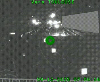 Caméra routière sur l'autoroute A20 à Noailles, en périphérie de Brive-la-Gaillarde. Vue orientée vers Toulouse