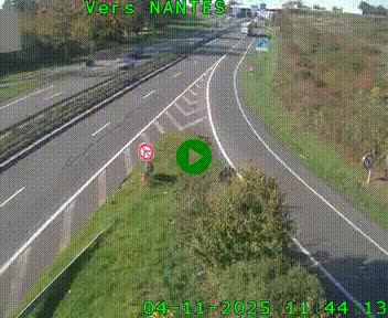 Webcam N147 au nord de Poitiers et à la jonction avec la A10