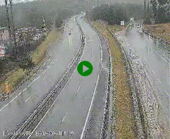 Caméra autoroute A75 à hauteur du col du rocher blanc en direction de Montpellier