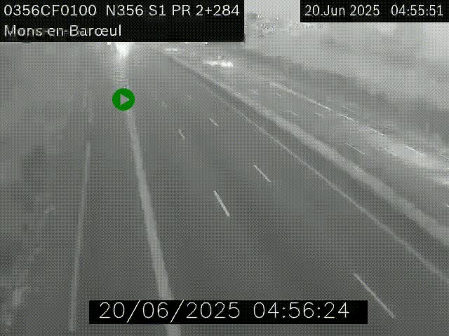 Webcam à l'entrée de Lille en direction du périphérique, à proximité de Mons-en-Baroeul sur la N356