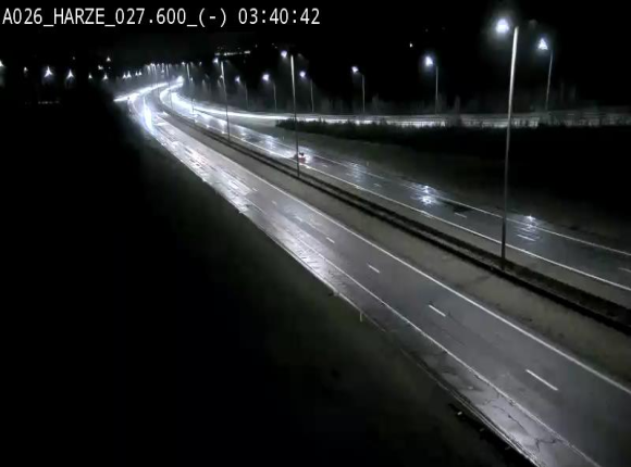 Webcam E25/A26 à Aywalle, à hauteur de la sortie Harzé. Vue orientée vers liège