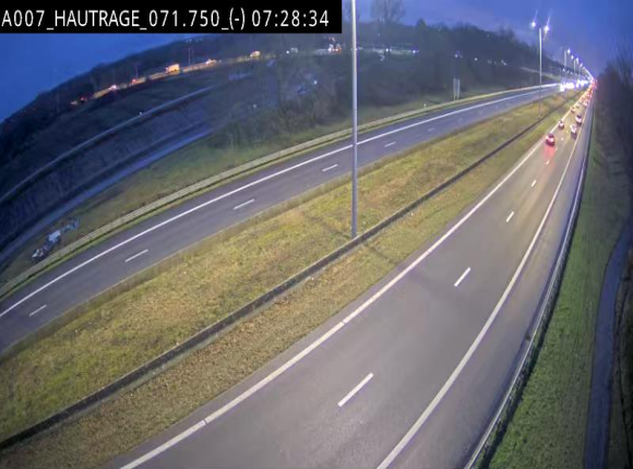 Webcam autoroute Belgique - Hautrage - E19 - BK 71.7