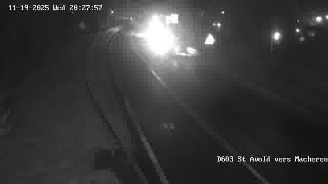 Webcam sur la D603 située à proximité de Saint-Avold. Vue orientée vers Macheren.