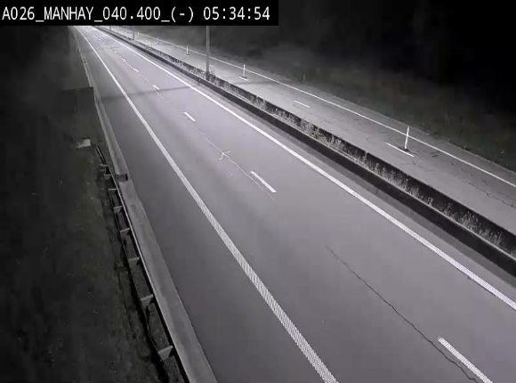 Webcam autoroute A26/E25 à hauteur de Manhay, après la jonction avec la N651 en direction de Liège - BK 40.4