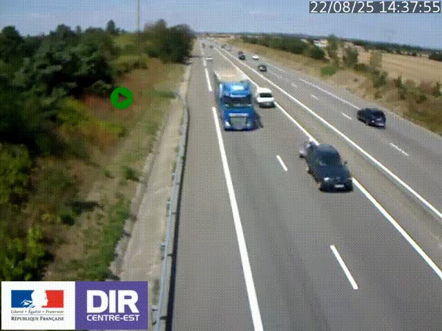 Webcam sur le contournement de Valence, sur la Nationale 7, à la jonction avec la N532, caméra orientée vers Grenoble