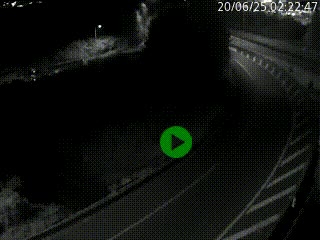 Caméra autoroute à la jonction entre l'A7 et la D301 (Boulevard urbain Sud de Lyon) à Feyzin, au sud de Lyon. Vue orientée vers Mions