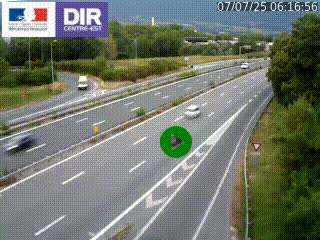 Webcam sur la Nationale 201 à hauteur de la sortie Chambéry-Nord, avant à la jonction entre l'A41 et l'A43, en direction de Lyon