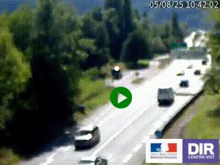 Webcam info trafic à proximité de Vizille sur la N85, au niveau du point de vue du Saut du Moine à Champagnier