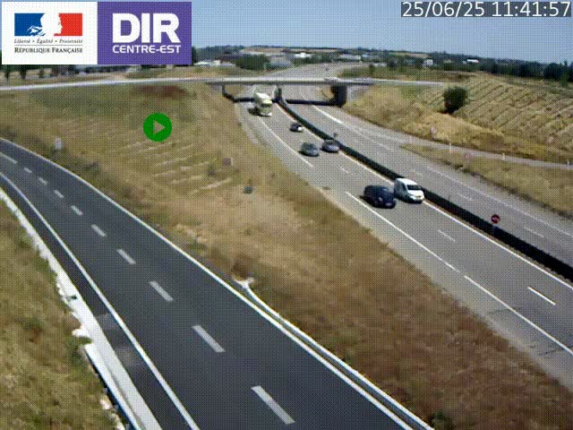 Webcam sur le contournement de Valence, sur la Nationale 7, caméra orientée vers Lyon