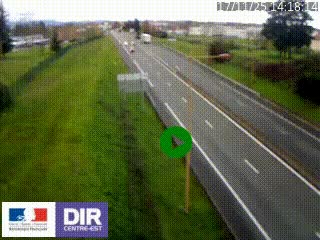 Webcam à Mably, à proximité de Roanne en direction de Moulins sur la N7