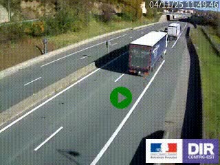 Caméra autoroutière sur l'A47 à hauteur de Givors, a proximité de Lyon. La webcam est orientée vers Lyon
