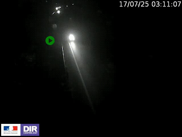Webcam à Bron sur l'A43 à la jonction avec le boulevard périphérique de Lyon (D383). Vue orientée vers Lyon