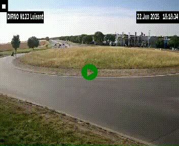 Webcam en périphérie de Chartres sur la N123, à hauteur de Luisant. Vue orientée vers Chartres