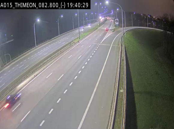 Caméra trafic Belgique - Thiméon - E42, jonction avec A54 (E420) direction La Louvière/Charleroi - BK 82.82