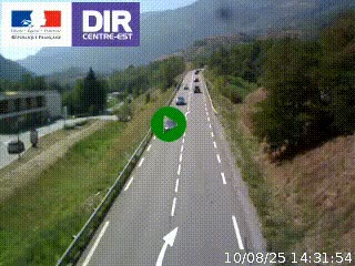 Web cam sur la N90 à Aime, en provenance de Bourg-Saint-Maurice et en direction d'Albertville
