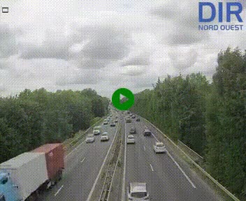 Webcam sur le périphérique de Caen (N814) à l'est de la ville, à Mondeville hauteur de la sortie 2, Presqu'île-Rives de l'Orne, au bout de l'autoroute A13