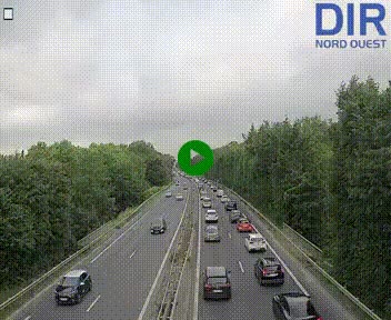 Webcam sur le périphérique de Caen (N814) à l'est de la ville, à Mondeville hauteur de la sortie 2, Presqu'île-Rives de l'Orne, au bout de l'autoroute A13