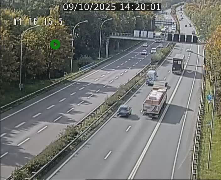 Traffic live webcam Luxembourg Munsbach - A1 direction Luxembourg - BK 15.5