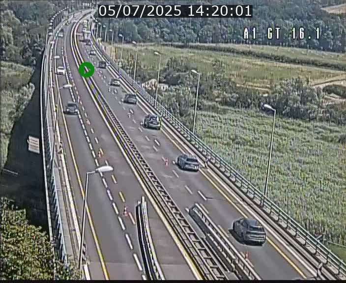 Traffic live webcam Luxembourg Niederanven - A1 direction Allemagne - BK 16.1