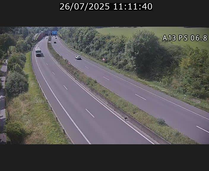 Traffic live webcam Luxembourg Ehlerange - A13 direction Esch-sur-Alzette - BK 6.8