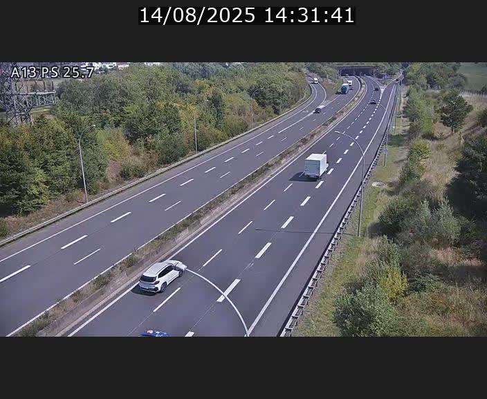 Traffic live webcam Luxembourg Frisange - A13 direction Allemagne - BK 26
