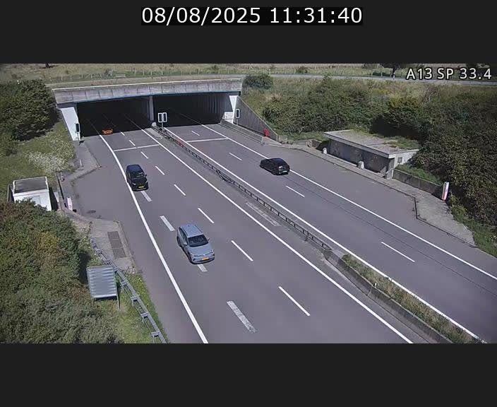 Webcam trafic sur A13 à hauteur d'Altwies en direction de Mondorf-les-bains et en provenance de l'Allemagne