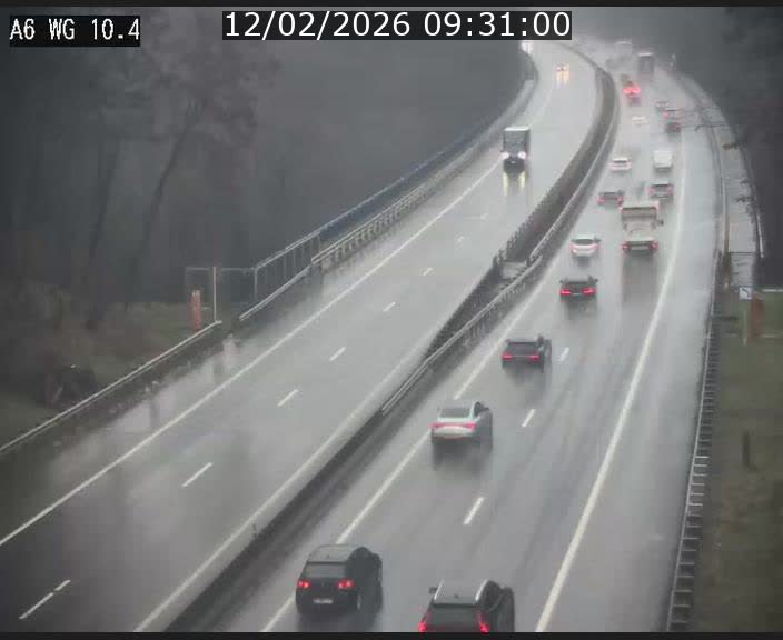Traffic live webcam Luxembourg Mamer - A6 - BK 10.4 - direction Luxembourg/France/Allemagne