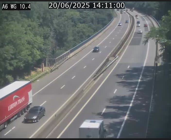Traffic live webcam Luxembourg Mamer - A6 - BK 10.4 - direction Luxembourg/France/Allemagne