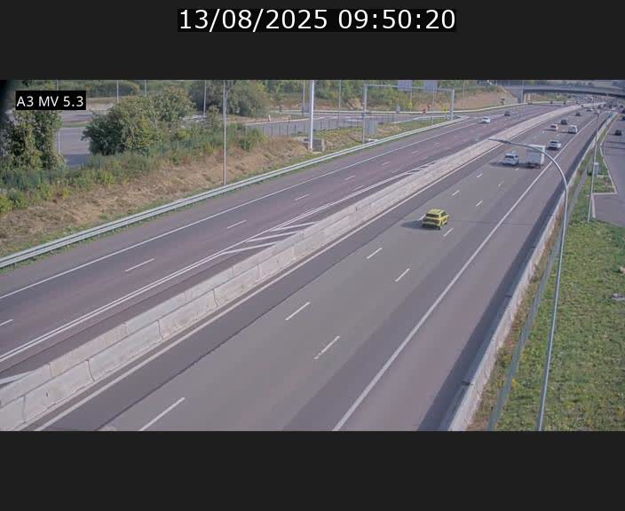 Webcam à l'Aire de Berchem au Luxembourg sur l'A3. Vue orientée vers la France