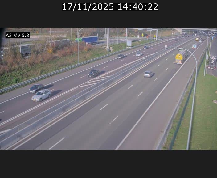 Webcam à l'Aire de Berchem au Luxembourg sur l'A3. Vue orientée vers la France