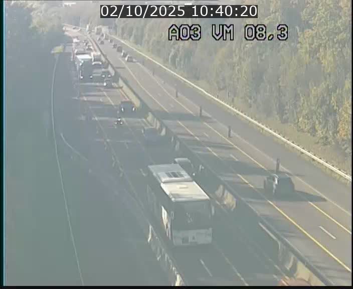 Traffic live webcam Luxembourg Bettembourg - A3 - BK 8.3 - direction France